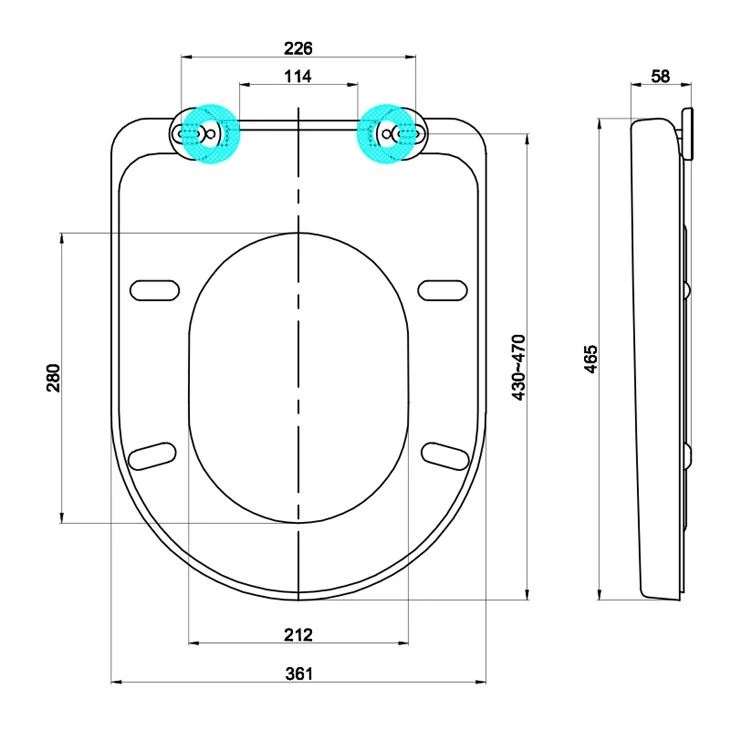 wrap around toilet seat